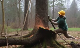 Спил деревьев: как сделать безопасно, быстро и без ненужных проблем